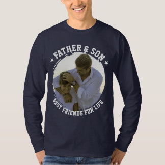 T-shirt Père & Fils Photo personnalisée Meilleure Fête des