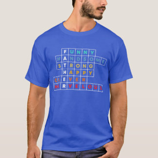 T-shirt Père Funny Handsome Fête des pères forte Papa rétr