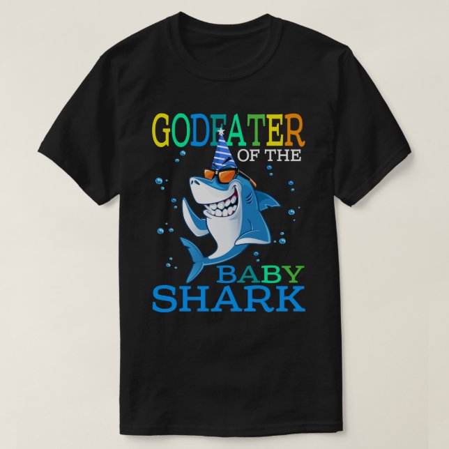 T-shirt PÈRE-GODFAE Du Bébé Requin Anniversaire Frère Requ (Design devant)