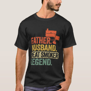 T-shirt Père Huse Viande Fumeur Légende Griller Papa Viand