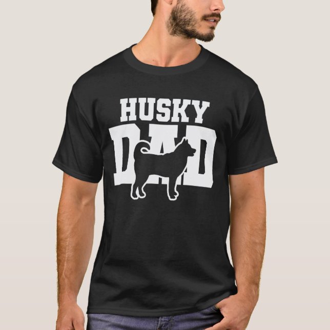 T-shirt Père Husky Drôle (Devant)