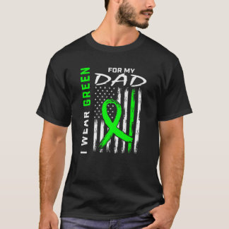 T-shirt Père Je Porte Le Vert Pour Mon Père Maladie Du Rei