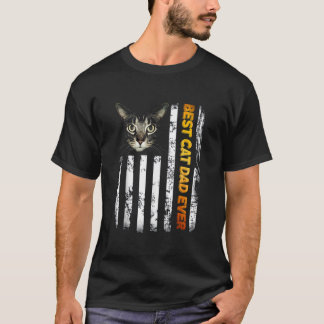 T-shirt Père jour chat chat papa chat papa chat papa chat 