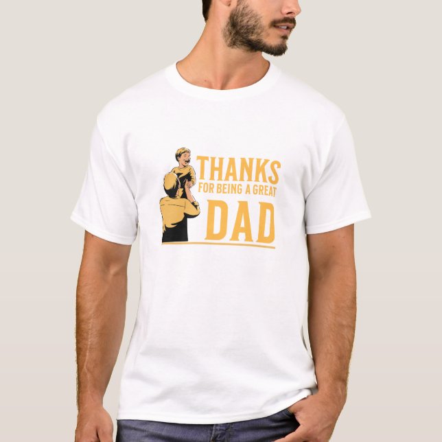 T-shirt Père jour, Merci d'être un grand père (Devant)