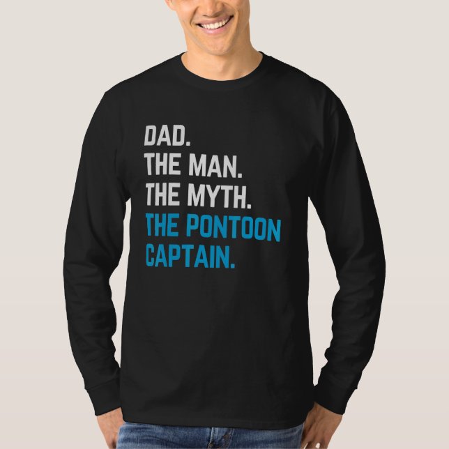 T-shirt père l'homme le mythe le capitaine du ponton marin (Devant)