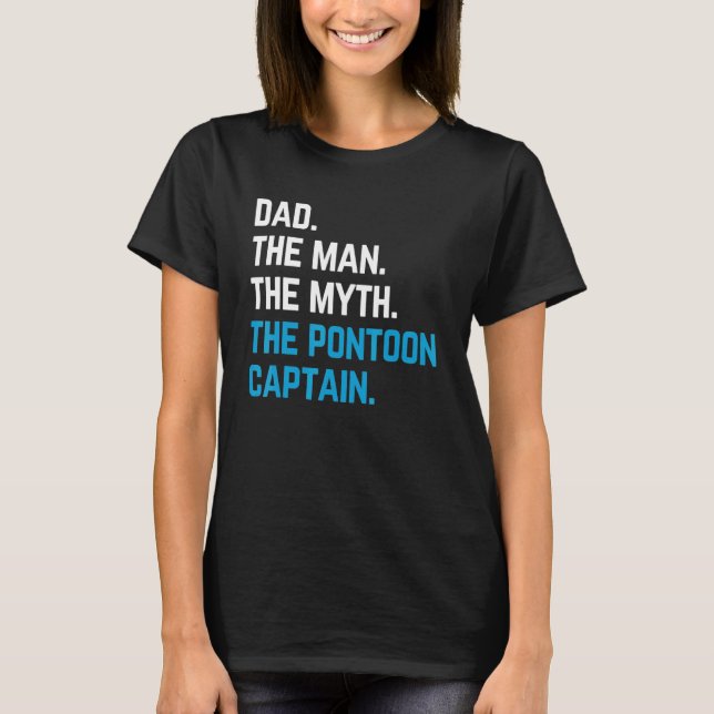 T-shirt père l'homme le mythe le capitaine du ponton marin (Devant)