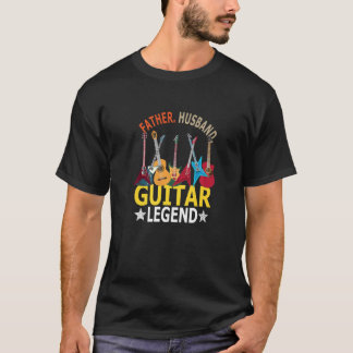 T-shirt Père mari papa guitare légende de la guitare Graph