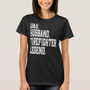 T-shirt Père mari pompier Légende