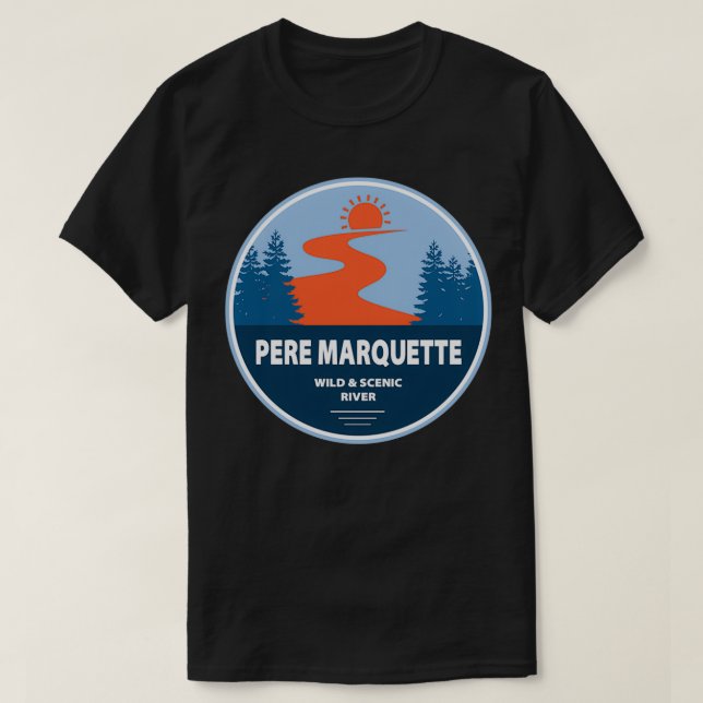 T-shirt Pere Marquette Rivière sauvage et Pittoresque (Design devant)