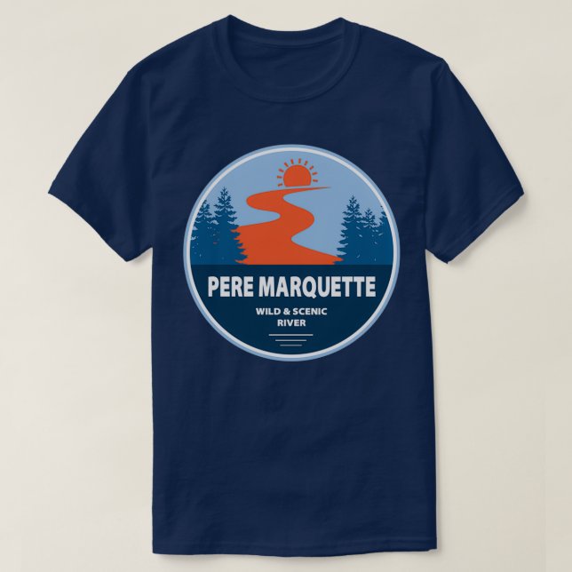 T-shirt Pere Marquette Rivière sauvage et Pittoresque (Design devant)