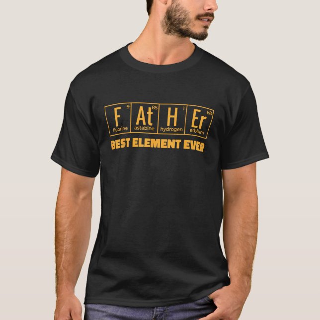T-shirt PÈRE MEILLEUR ÉLÉMENT JAMAIS Symbole Tableau pério (Devant)