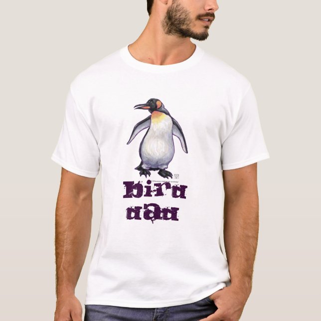 T-shirt Père mignon d'oiseaux pingouins (Devant)