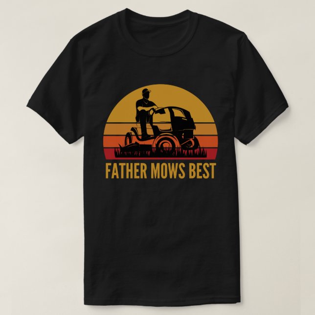 T-shirt Père Mows Meilleur Amour De Pelouse Amusant - Couc (Design devant)