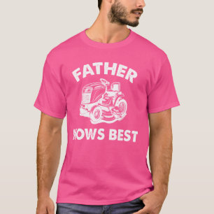 T-shirt Père Mows Meilleur Amusant Papa Plaisanter Papa Pu