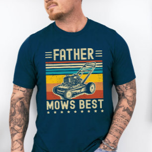 T-shirt Père Mows Meilleur Drôle Maillot de pelouse papa V