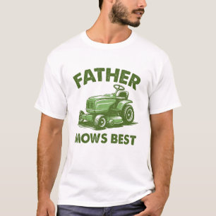 T-shirt Père Mows Meilleur soin de pelouse Papa Mowing Gar
