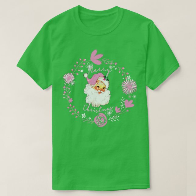 T-shirt Père Noël2 rose (Design devant)