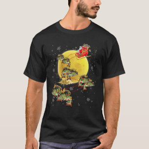 T-shirt Père Noël à cheval sur le bouche Bass Noël Pyjama 
