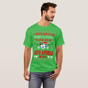 T-shirt Père Noël a envoyé à Noël sud-africain d'épouse la