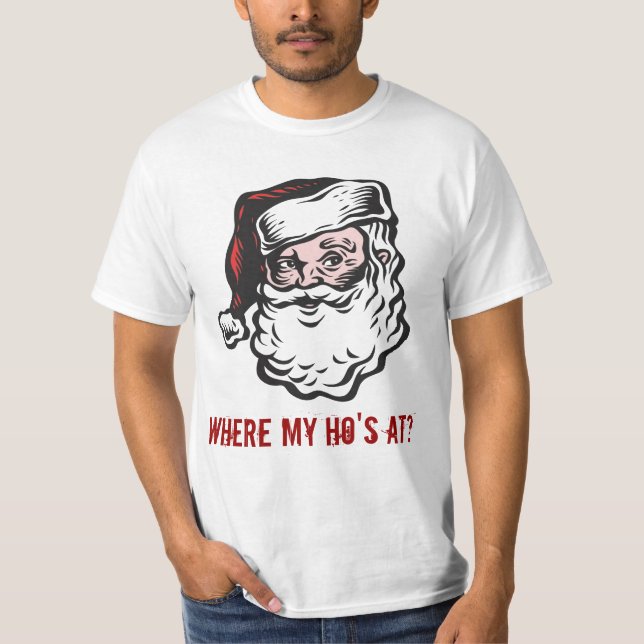 T-shirt Père Noël, à où mon Ho ? (Devant)