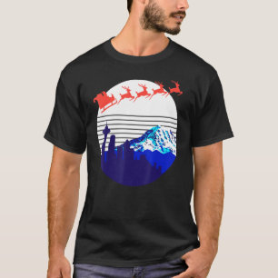 T-shirt Père Noël à Seattle Washington Mt Rainier Noël