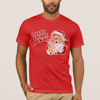 T-shirt Père Noël a un paquet énorme