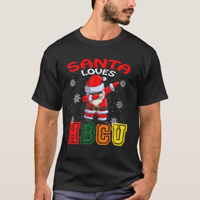 T-shirt Père Noël afro-américain HBCU Noël 2021 (Devant)