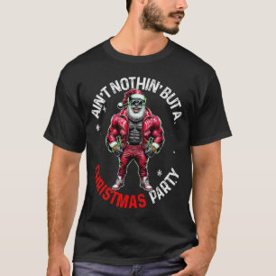T-shirt Père Noël afro-américain noir Pyjama de Noël