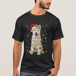 T-shirt Père Noël Akita Feux de Noël Feux de Noël Hommes A