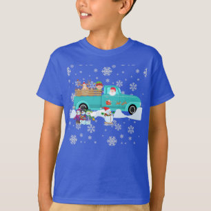 T-shirt Père Noël amusant conduire un camion