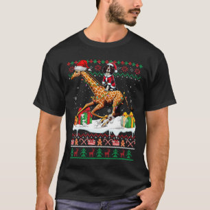 T-shirt Père Noël Anglais Springer espagnol équitation Gir