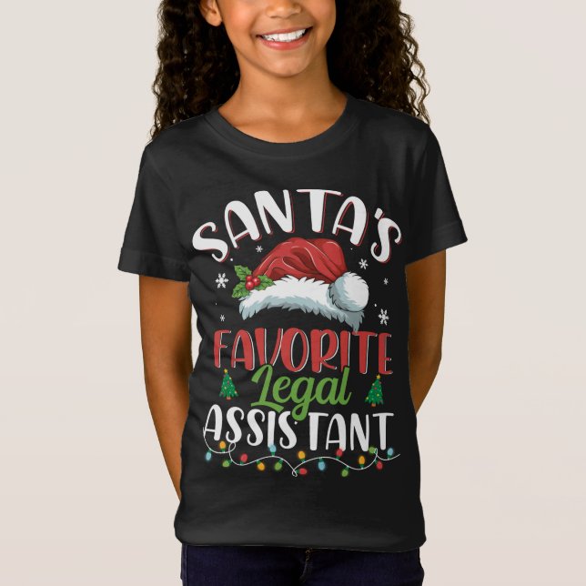 T-Shirt Père Noël Assistant juridique préféré Noël Père No (Devant)