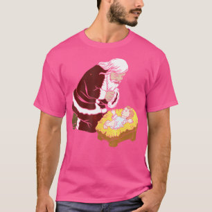 T-shirt Père Noël avec bébé Jésus merveilleux cadeau de No