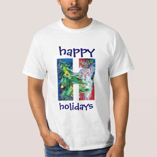 T-SHIRT PÈRE NOËL AVEC CADEAUX ET NOËL ARBRE H MONOGRAM (Devant)