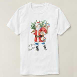 T-shirt Père Noël avec jouets et tambour