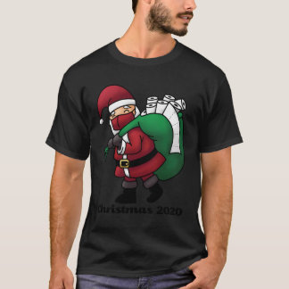 T-shirt Père Noël Avec Masque Visage Et Papier Toilette Dr