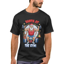 Père Noël avec une touche – Gym Père Noël humour d