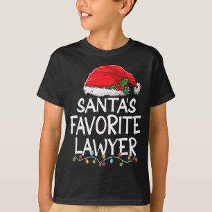 T-shirt Père Noël Avocat favori Noël Père Noël Arbre du Pè