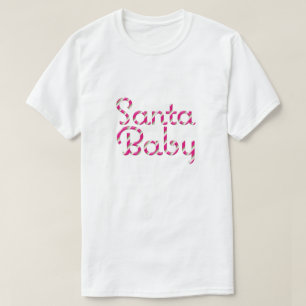 T-shirt père Noël Baby Pink Sucre de canne Holiday