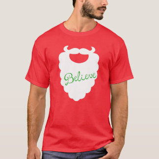 T-shirt Père Noël Beard Holiday Tee Believe Holiday Design