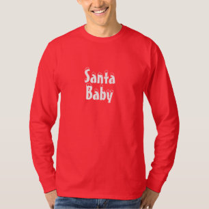 T-shirt Père Noël Bébé rouge de neige typographie joli Noë