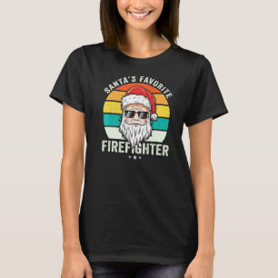 T-shirt Père Noël Bénévole favori Pompier Fier Fier Fier D