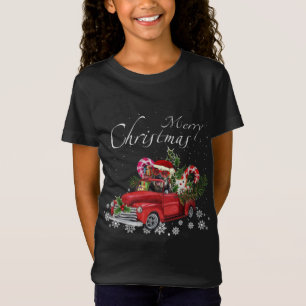 T-Shirt Père Noël Berger Allemand équitation Camion Rouge 