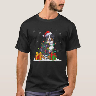 T-shirt père Noël Bernese Feux Noël des arbres de Noël