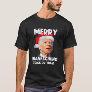 T-shirt père Noël Biden Joyeux Thanksgiving Trick Ou Treat