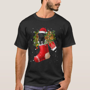 T-shirt père Noël Black Toy Pooda En Pajama De Noël Soc