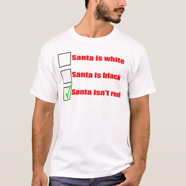 T-shirt Père Noël blanc ou noir (Devant)