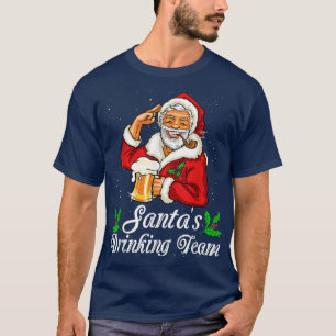 T-shirt Père Noël Boire Équipe Boire Bière Boire Lov