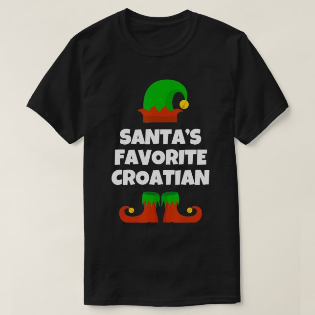 T-shirt Père Noël Cadeau Croate favori Drôle Noël Cro (Design devant)