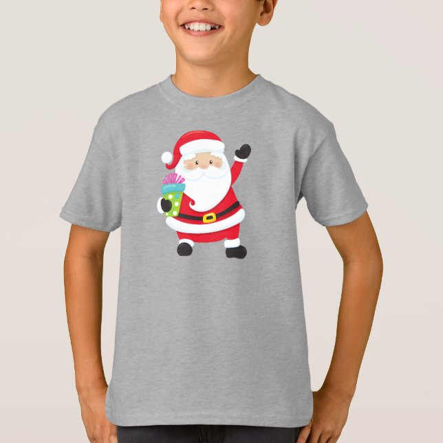 T-shirt Père Noël, Cadeaux, Cadeaux, Noël, Noël, Noël (Devant)